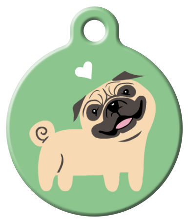 Dog Tag Art - Pug Dog ID Tag | Krazy For Pets