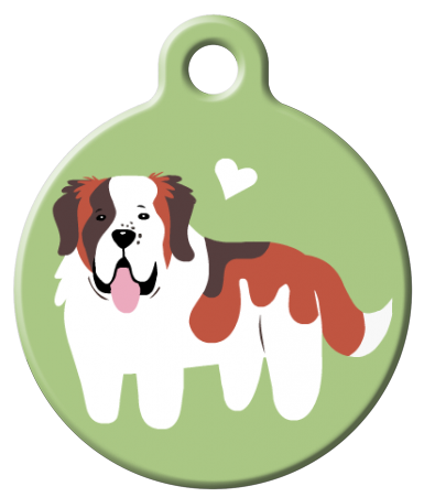 Dog Tag Art - Saint Bernard Dog ID Tag | Krazy For Pets