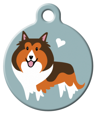Dog Tag Art - Shetland Sheepdog Dog ID Tag | Krazy For Pets