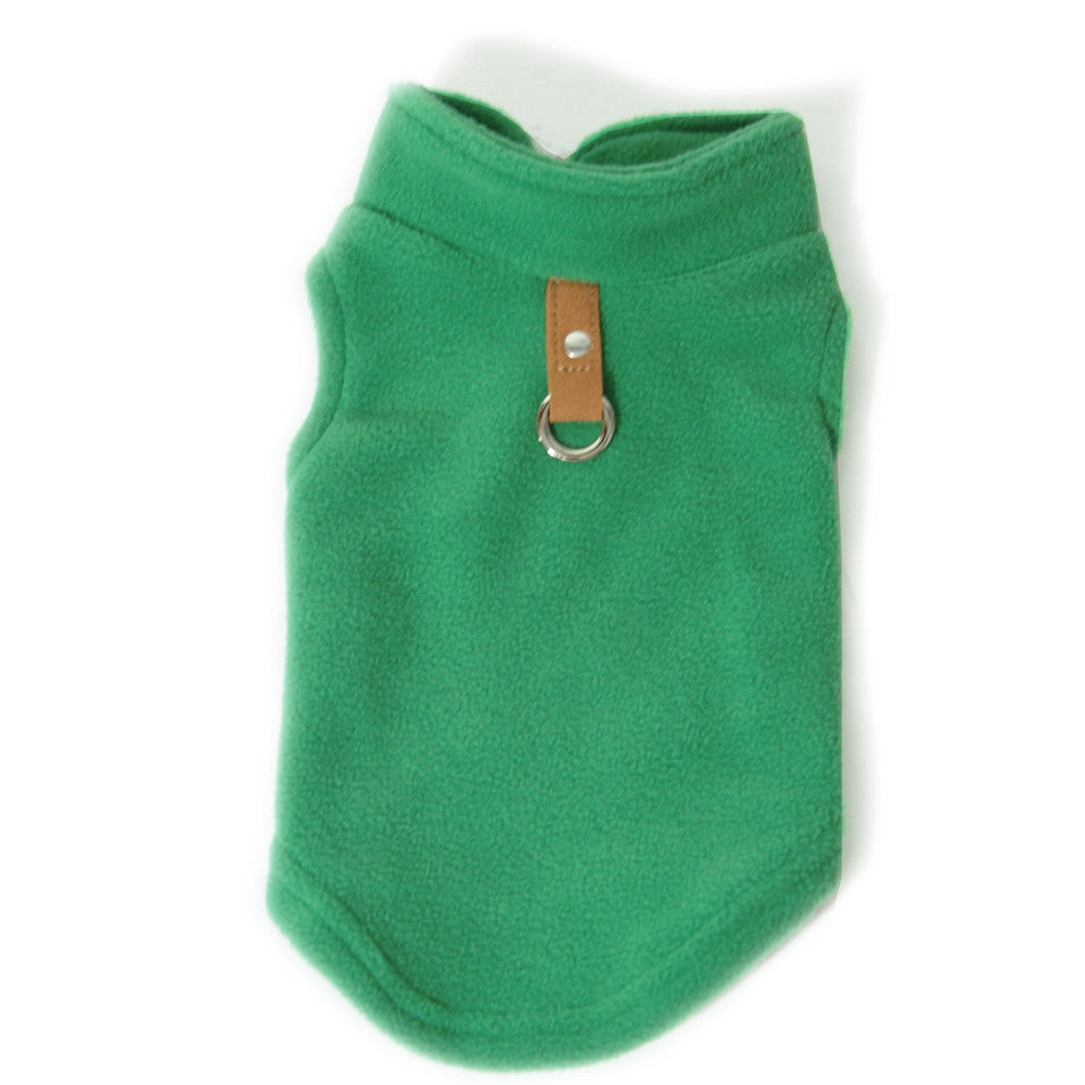 Gooby - Green Fleece Vest | Krazy For Pets